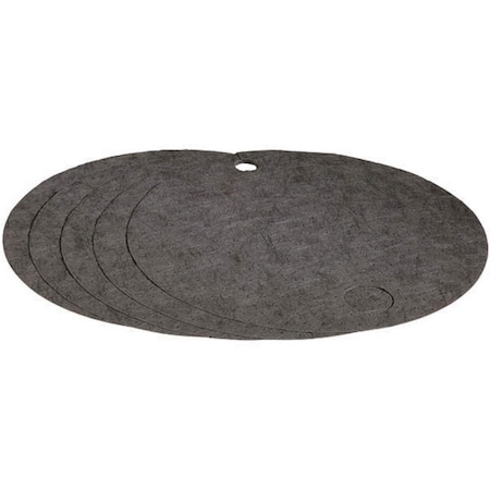 Pig 22 in. dia. Universal Light-Weight Absorbent Barrel Drum-Top Pad Mat, 5PK PIG25102